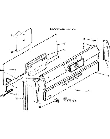 Backguard section