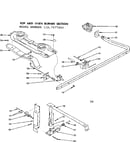 Top and oven burner section