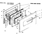 Kenmore 1197078011 oven door section diagram
