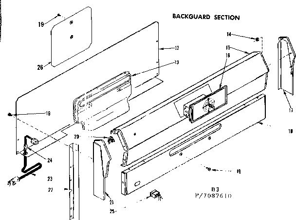 Backguard section