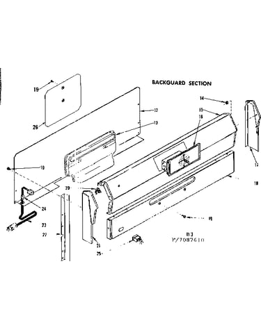 Backguard section