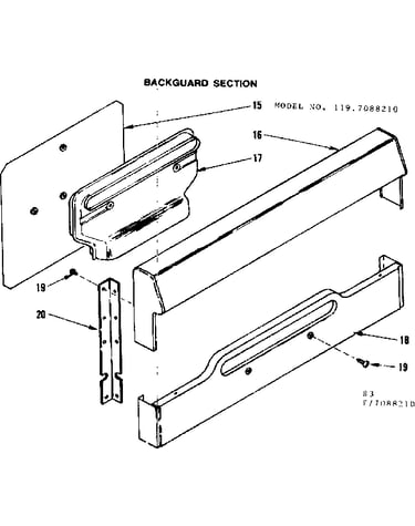 Backguard section