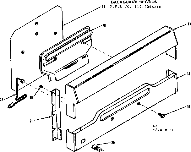 Backguard section