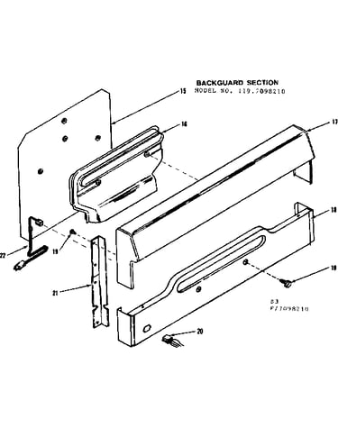 Backguard section