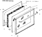 Kenmore 1197098210 oven door section diagram