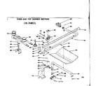 Kenmore 1197098211 oven and top burner section diagram