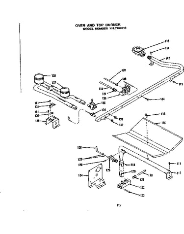 Oven and top burner parts