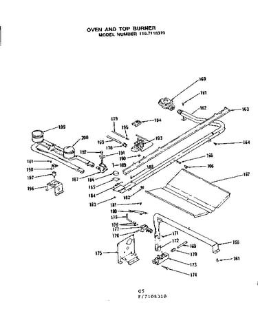 Oven and top burner parts