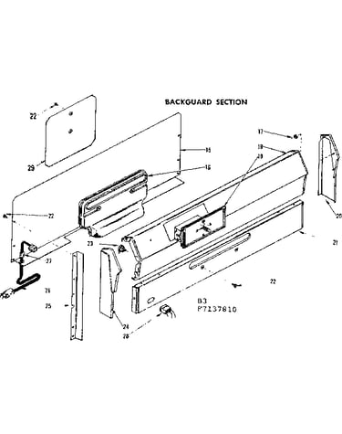 Backguard section
