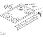 Kenmore 1197178210 maintop section diagram