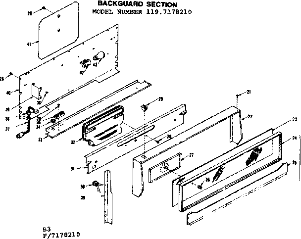 Backguard section