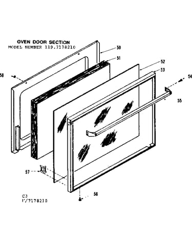 Oven door section