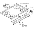 Kenmore 1197188210 main top section diagram