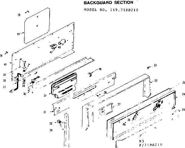 Backguard section