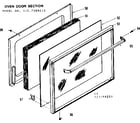 Kenmore 1197188210 oven door section diagram