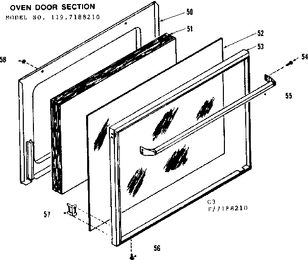Oven door section