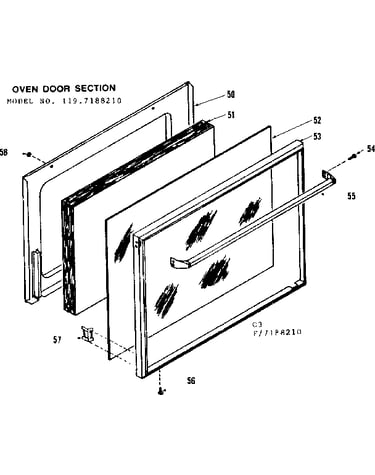 Oven door section