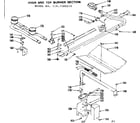 Kenmore 1197188210 oven and top burner section diagram