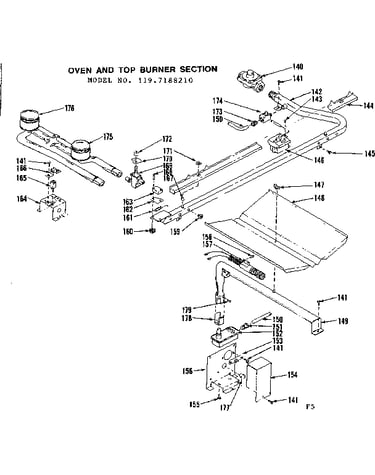Oven and top burner section