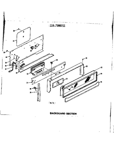 Backguard section