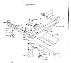 Kenmore 1197188211 oven and top burner section diagram