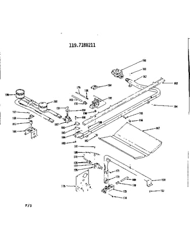 Oven and top burner section