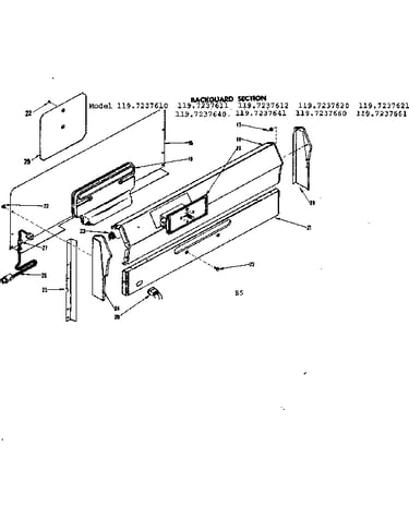 Backguard section