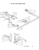 Top and oven burner section