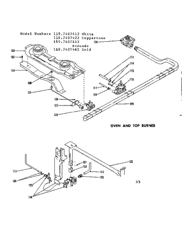 Oven and top burner