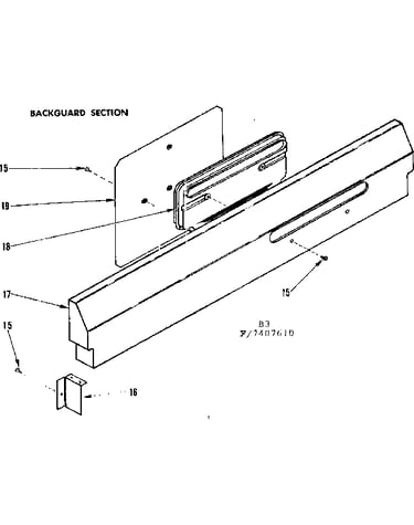 Backguard section