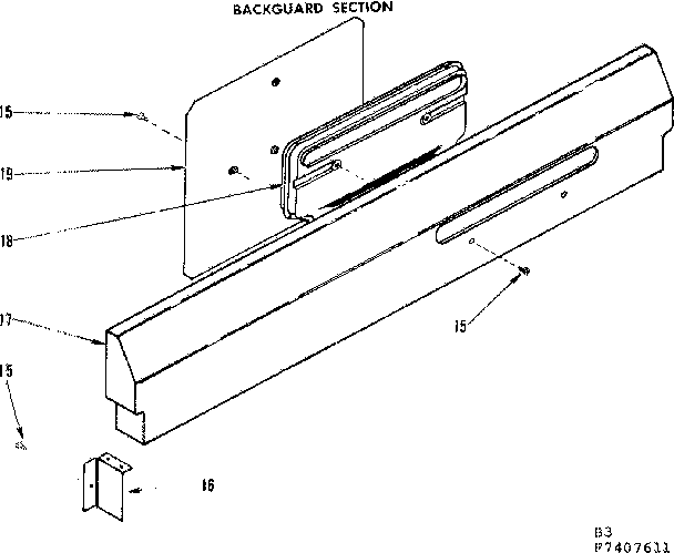 Backguard section