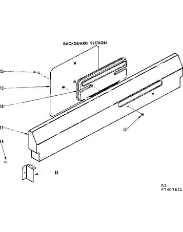 Backguard section