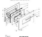 Kenmore 1197408110 oven door section diagram