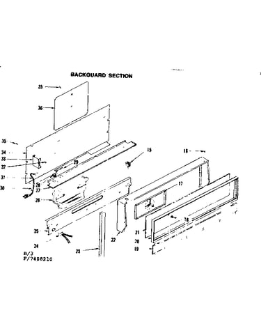 Backguard section