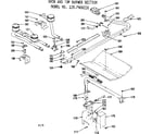 Kenmore 1197408210 oven and top burner section diagram