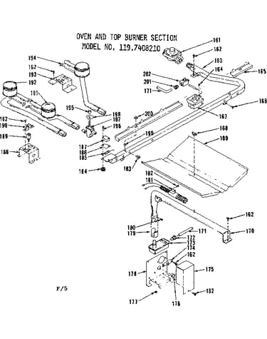 Oven and top burner section
