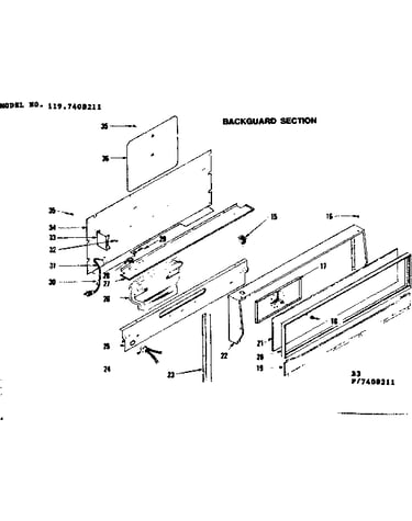 Backguard section