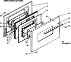 Kenmore 1197408211 oven door section diagram
