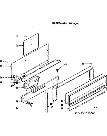 Backguard section