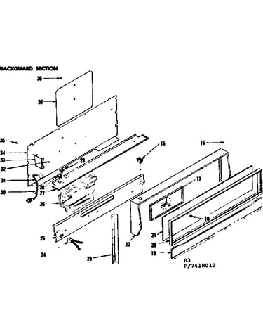 Backguard section