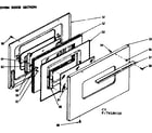 Kenmore 1197418011 oven door section diagram