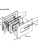 Oven door section