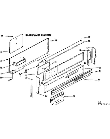 Backguard section