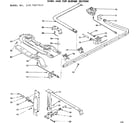 Kenmore 1197427810 oven and top burner section diagram