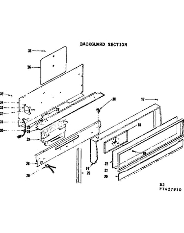 Backguard section