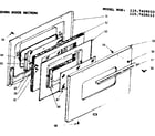 Kenmore 1197428010 oven door section diagram