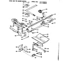 Kenmore 1197428011 oven and top burner section diagram