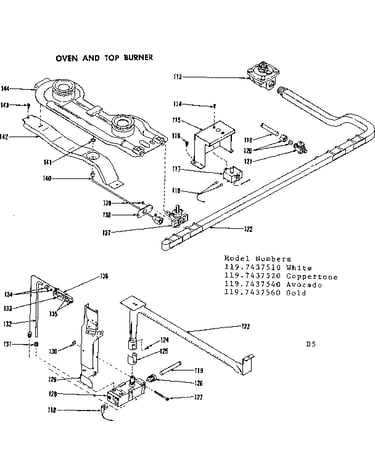 Oven and top burner section