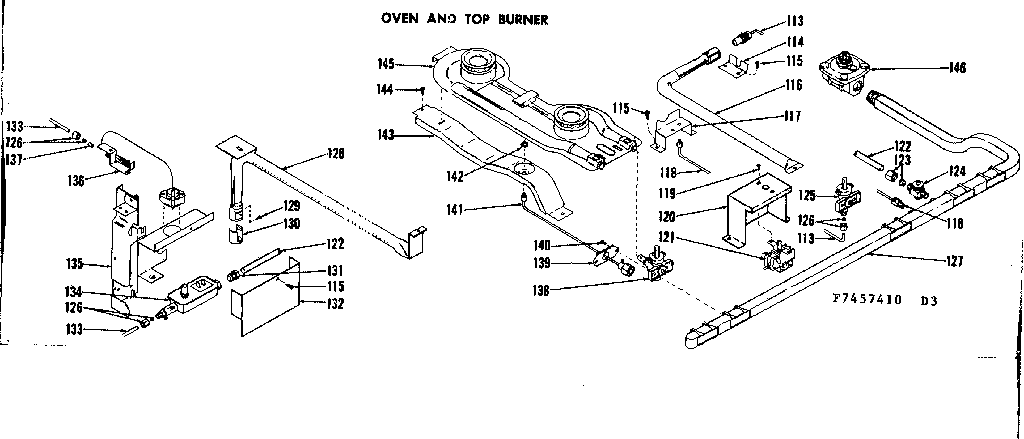 OVEN AND TOP BURNER