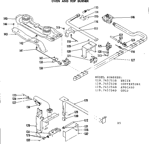 OVEN AND TOP BURNER